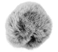 MUSISALY Cache-microphone Coupe-vent en Fourrure Artificielle Noire, Pratique et Lavable, Housse de Protection pour Microphone Extérieur et Enregistrement en Plein Air