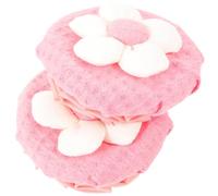 MUSISALY Cache-poignées de Porte et Tiroir en Coton Lavable, Lot de 2 Pièces Roses, Forme Fleur Délicate, Protection Confortable pour Porte et Commode en Hiver et Été
