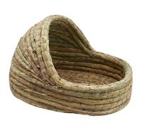 MUSISALY Cachette pour Hamster Nain en Paille Naturelle, Portable et Confortable, Offrant Un Espace Privé pour Petits Animaux comme Lapins et Cochons d'Inde
