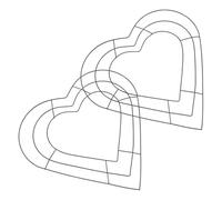 MUSISALY Cadre de Couronne en Fil Métallique de Cœur 2 Pièces Noir Support Robuste pour Couronne Suspendue Saint-Valentin Décoration Mariage et Jardin Fleurs DIY