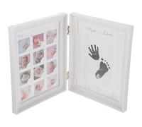 MUSISALY Cadre Photo Personnalisé pour Bébé Kit Empreinte Main et Pied, Matériau Pvc Blanc, pour Souvenirs de Croissance et Décoration de Chambre Spéciale Grand-mère