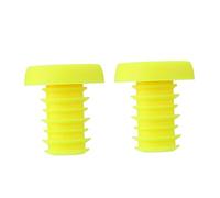 MUSISALY Capuchons De Guidon De Vélo Colorés Jaunes, Bouchons De Verrouillage Légers en Plastique, Lot De 2 Pièces, Accessoires pour Guidon De VTT Et Vélo De Route, Utilisation Extérieure Cyclisme