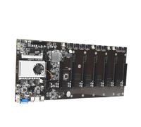MUSISALY Carte Mère pour Minage 8gpu Slot Ddr3, Interface Vga Intégrée, PCB Électronique Noir Haute Performance et Fiabilité pour Machine de Minage