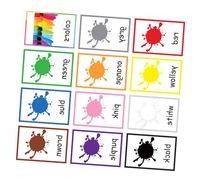 MUSISALY Cartes Flash Éducatives 12 Pièces Couleurs Vives, Cartes Cognitives pour Apprentissage des Mots Anglais, d'apprentissage Ludique pour Garçon et Filles, Développement Mémoire
