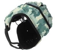 MUSISALY Casque de Football Réglable pour Jeunes Couvre-Chef de Protection Léger Résistant aux Chocs Couleur Camouflage Verte pour Rugby Football et Sports de Plein Air