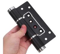 MUSISALY Charnières Invisibles à Fermeture Amortie 14 CM en Aluminium Noir Lot de 2 set de Ressorts Réglables pour Portes Intérieures Ferme-Porte Automatique Silencieux Résistantes à