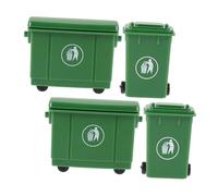 MUSISALY Collection De Poubelles Miniatures 4 Pièces Poubelle Supérieure Modulaire Réaliste Pour Votre Maison De Poupée Et Votre Mini-scène Réaliste
