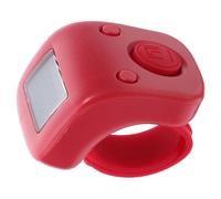 MUSISALY Compteur de Clics Numérique Rechargeable à Doigt en Silicone Rouge, Portable et Solide, Comptage Manuel Lors D'événements ou Séances de Contemplation
