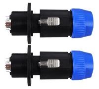 MUSISALY Connecteur de Câble Haut-Parleur à 8 Broches, Prise Femelle Montage sur Panneau, Adaptateur Verrouillage Jack, pour Usage Domestique et Professionnel