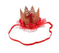 MUSISALY Couronne d'anniversaire pour enfants à la mode -tête couronne pour tout-petits filles accessoires pour cheveux de bébé avec extrémité en corde stable