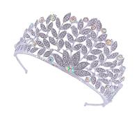 MUSISALY Couronne de mariée baroque élégante avec strass en cristal pour mariée pour une fête de mariage ressemblant à une reine