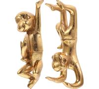 MUSISALY Crochets Muraux 3D Animaux Dorés sans Poinçon 2 Pièces en Résine pour Décoration Intérieure Patères Légères Adhésives pour Suspendre Manteaux et Accessoires Rangement Pratique