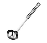 MUSISALY Cuillère Filtre Huile Acier Inoxydable avec Séparateur de Graisse pour Soupe Manche Long et Design Antibrûlure Passoire Cuisine pour Séparation Huile Excédentaire Rangement