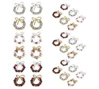 MUSISALY Décorations de Manucure Noël 30 Pièces Breloques Métal Nœuds et Guirlande Strass et Perles pour Nail Art Festive Accessoires Ongles Kit DIY Salon et Usage Quotidien