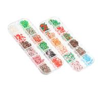 MUSISALY Décorations D'ongles en Pâte Polymère pour Noël, 2 Boîtes Faciles à Utiliser, Accessoires Nail Art pour Salon de Manucure