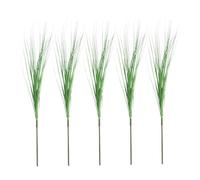 MUSISALY D'oignon Décoratif Vert Herbe Réaliste en Plastique Lot de 5 Pièces Gazon Simulé Couleur Vive et Résistance la Décoloration pour Décoration de Maison et Cour Intérieure