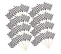 MUSISALY Drapeaux à Carreaux Noir et Blanc pour Cure-Dents Mini-Drapeaux Décoratifs pour Cupcakes et Desserts Lot de 360 Pièces Accessoires de Fête pour Anniversaires et Événements