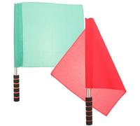 MUSISALY Drapeaux D'arbitre de Football en Polyester Léger Poignée en Mousse 2 Pièces pour Compétition et Arbitrage de Match sur Terrain