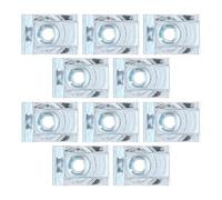 MUSISALY Écrou Carénage M5 U Clip Fixation Vitesse Ressort Panneau de Revêtement Moto Boîte 10 Pièces Argenté pour Panneaux de Garniture et Pare-Chocs