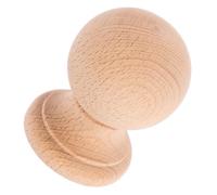 MUSISALY Embouts Ronds en Bois Massif 12x10 Cm pour Décoration Intérieure, Pommeau Sculpté Style Romain, Embouts Non Finition pour Tringles à Rideaux et Projets de Bricolage, Fleurons