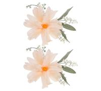 MUSISALY Embrasses Décoratives pour Rideaux à Pince Métallique, 2 Pièces, Motifs Floraux Réalistes, pour Décoration Intérieure et Fixation de Rideaux Épais