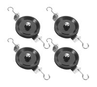 MUSISALY Ensemble de 4 Poulies Simples avec Crochet, Outil Pédagogique Mécanique en Fer et Plastique, Poulie pour Expériences Scolaires et Enseignement Physique, Fourniture Éducative