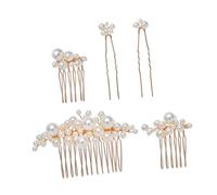 MUSISALY Ensemble De Pinces À Cheveux De Luxe 5 Pièces Bandeau De Mariée Peigne Fourchette Pour Fête De Mariage