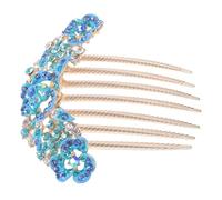 MUSISALY épingles à cheveux pour femmes Peigne à cheveux à fleurs barrettes à cheveux hair charms hair topper accessoires de cheveux de mariée pince à cheveux de mariage Métal Blue