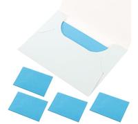 MUSISALY Feuilles Absorbantes D'huile Visage 250 Pcs, Papier Matifiant en Pulpe de Bois Naturel, Bleu, 5 Packs, Lingettes Contrôlant L'excès de Sébum pour Soins Visage et Maquillage