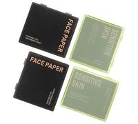 MUSISALY Feuilles Absorbantes pour Visage 400 Pcs avec Miroir et Houppette Papier Doux Charbon de Bambou et Extrait de Thé Contrôle du Sébum Compact et Portable pour Soins Peau en