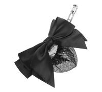 MUSISALY Filet à Cheveux pour Chignon Professionnel Nœud Noir, Maille Fine Élastique Légère, Pince à Cheveux Antidérapante pour Femmes, Accessoires Coiffure Bureau et Ballet