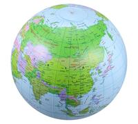 MUSISALY Globe Gonflable Terre 40 CM Ballon de Plage pour Garçon et Filles Sphère Gonflable Mondiale en Plastique Solide Jeu de Piscine et Fête Éducatif et Décoratif Facile à Gonfler