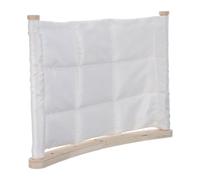 MUSISALY Hamac pour Chat Suspendu Mural en Bois Blanc Système de Fixation par Sangle, Étagère Intégrée pour Grimper et Jouer en Intérieur, pour Appartements en Ville