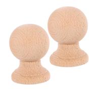 MUSISALY Hardwood Bed Post Embouts 2pcs Beige - Elegant Roman Design - Versatile Application in New Or Renovated Homes