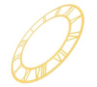 MUSISALY Horloge Murale Autocollante 3D Ronde 30 CM en Acrylique Effet Miroir Doré Profond Chiffres Romains - Sticker Décoratif pour Salon et Chambre - Cadre Horloge Décoratif Facile à