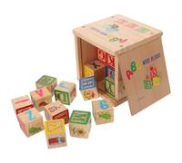 MUSISALY Jeu de 27 Blocs en Bois Éducatifs Lettres Capitales ABC et Chiffres Blocs D’Apprentissage Préscolaire Colorés à Empiler Montessori pour Éveil et Coordination des Tout-Petits