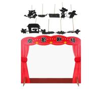 MUSISALY Jeu de Marionnettes D’Ombres Chinoises Soi-Même Kit Théâtre avec Personnages Découpés Marionnettes à Ficelles Matériel Éducatif Montessori pour Garçon et Filles Jeu Sensoriel