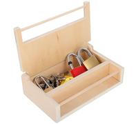 MUSISALY Jouet Montessori en Bois Verrous Multiples Coffret Interactif pour Renforcer La Patience Communication Parent-garçon Et Filles