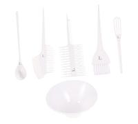 MUSISALY Kit De 6 Peignes Et Brosses À Cheveux Peigne De Coloration Bol Barre Dagitation Cuillère Brosse À Cheveux Outil De Coiffure