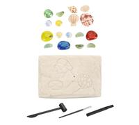 MUSISALY Kit de Fouille Archéologique pour Garçon et Filles Ensemble de Spécimens de Pierres Précieuses Imitation en Plâtre et ABS Éducatif DIY pour Apprentissage Scientifique et