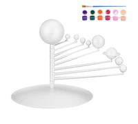 MUSISALY Kit Maquette Système Solaire Bricolage 8 Planètes Peintes Abs Kit Scientifique Éducatif pour Apprentissage Astronomie, Projet Manuel et Décoration Chambre, Jeu Planétaire
