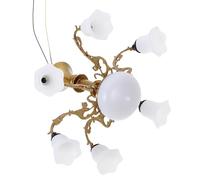 MUSISALY Lampe Miniature Dorée 1/87 Éclairage LED Blanc Chaud pour Décoration Paysagère Lustre Suspendu pour Maison de Poupée Accessoire Décoratif de Salon Miniature