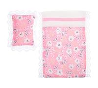 MUSISALY Literie pour Maison de Poupée Miniature Ensemble 2 Pièces Drap Housse et Oreiller Accessoires Décoratifs pour Chambre de Mini-Maison Compatible Jeu D’Garçon et Filles et