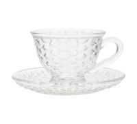 MUSISALY Lot de 1 Tasse à Café Soucoupe en Verre Design Créatif et Pratique Choix Présent pour Amis et Famille pour Café et Boulangerie