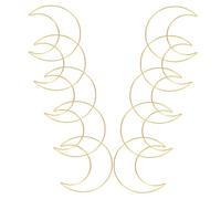 MUSISALY Lot de 10 Anneaux Attrape-Rêves en Fer Doré Cercle Décoratif Lune 150 MM Accessoires DIY Macramé pour Décoration Intérieure Salon Voyages et Suspensions Créatives