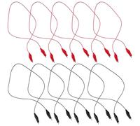 MUSISALY Lot de 10 Câbles Électriques Isolés Manchon Pvc, Fils Flexibles en Cuivre et Fer de 50 Cm pour Expériences Électroniques et Démonstration en Laboratoire de Physique