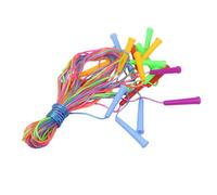 MUSISALY Lot de 10 Cordes à Sauter en PVC 2M Poignées en Plastique, Cordes de Fitness pour Garçon et Filles, Éducatif et Exercice Cardiovasculaire à Domicile, Couleur Couleur Aléatoire