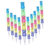 MUSISALY Lot de 10 Crayons Empilables D’ours pour Garçon et Filles, Crayons de Dessin Animé sans Taille-crayon, Accessoires Scolaires Ludiques, Empilable pour Dessin et Apprentissage