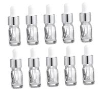 MUSISALY Lot De 10 Flacons Compte-gouttes En Verre Transparent 5 Ml Pipette Goutte-à-goutte Pour Huiles Essentielles Et Cosmétiques, Rechargeables, Adaptés Au Voyage L'usage Personnel