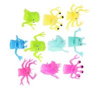 MUSISALY Lot de 10 Marionnettes à Doigts en TPR, Mini Jouets Créatures Effrayantes, Couleurs Variées, Styles Aléatoires, pour Raconter des Histoires et Animations Festives